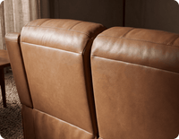 Martini Genuine Leather Caramel Electric Power Recliner 2 Seater Sofa