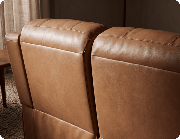 Martini Genuine Leather Caramel Electric Power Recliner 2 Seater Sofa