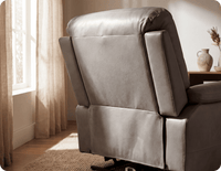 Milano Genuine Leather Light Grey Electric Power Recliner Armchair