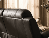 Veloura Black Leather 2 Seater Sofa