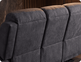 Bristol Grey Fabric Manual Recliner 3 Seater Sofa