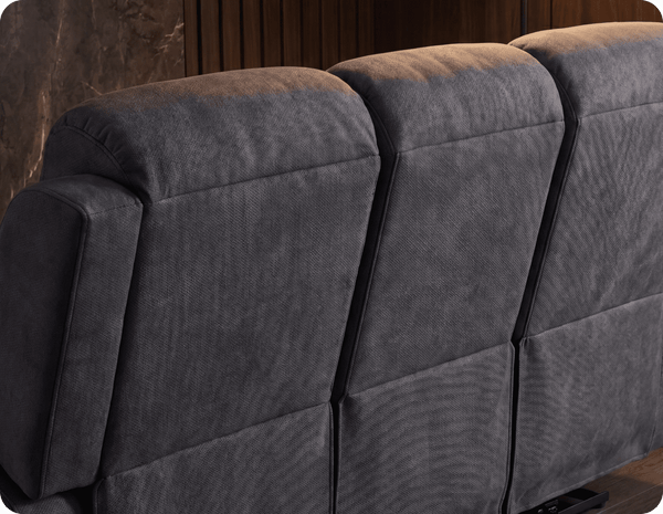 Bristol Grey Fabric Manual Recliner 3 Seater Sofa