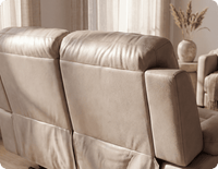 Milano Genuine Leather Light Grey Electric Power Recliner 2 Seater Sofa