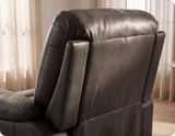 Milano Grey Leather Power Recliner Armchair