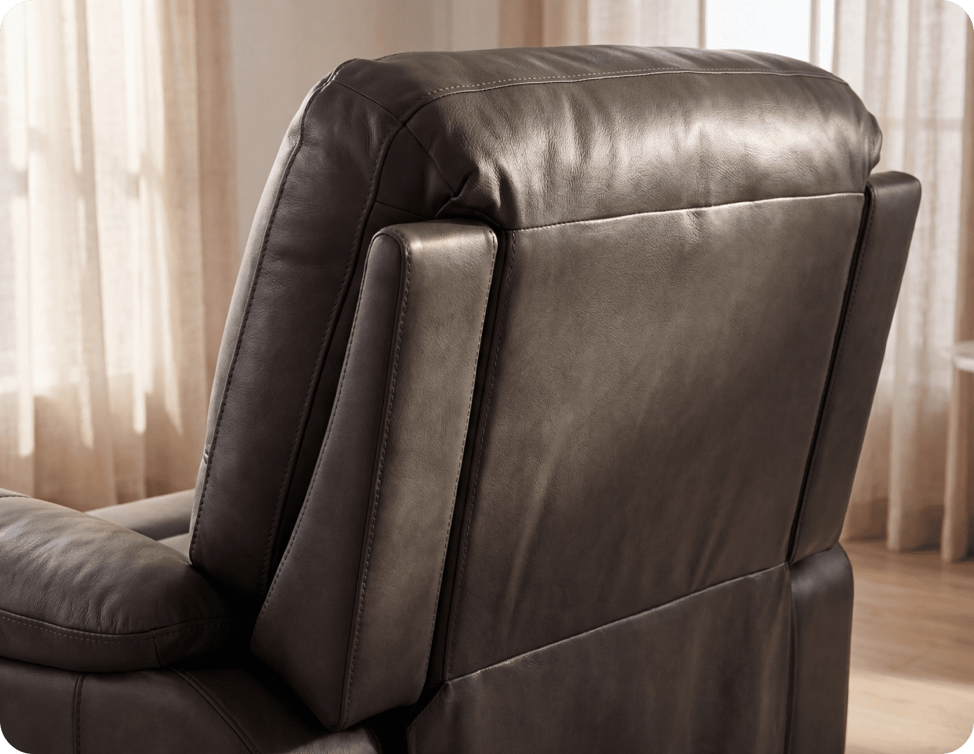 Milano Grey Leather Power Recliner Armchair