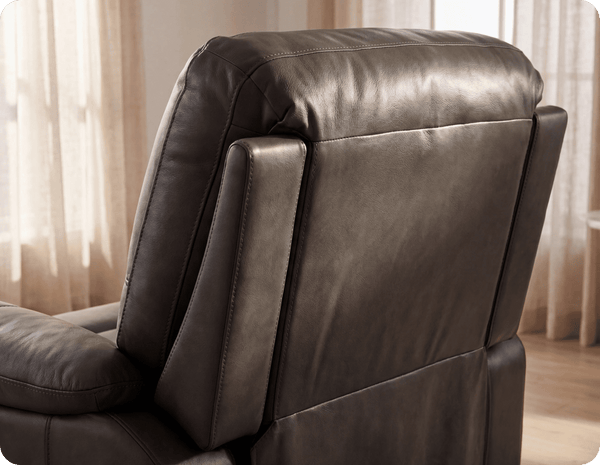 Milano Grey Leather Power Recliner Armchair