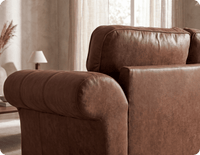 Savile Tan Suede 2 Seater Sofa