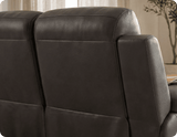 Leo Genuine Leather Grey Electric Power Recliner 2 Seater Sofa