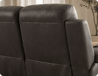 Leo Genuine Leather Grey Electric Power Recliner 2 Seater Sofa