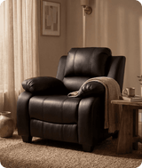 Veloura Black Leather Armchair