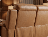Leo Genuine Leather Caramel Electric Power Recliner 2 Seater Sofa