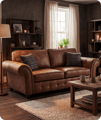 Savile Tan Suede 3 Seater Sofa