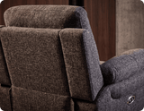 Lunaro Grey Fabric Electric Recliner Armchair