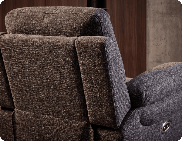 Lunaro Grey Fabric Electric Recliner Armchair