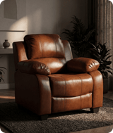 Veloura Tan Leather Armchair