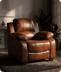 Veloura Tan Leather Armchair