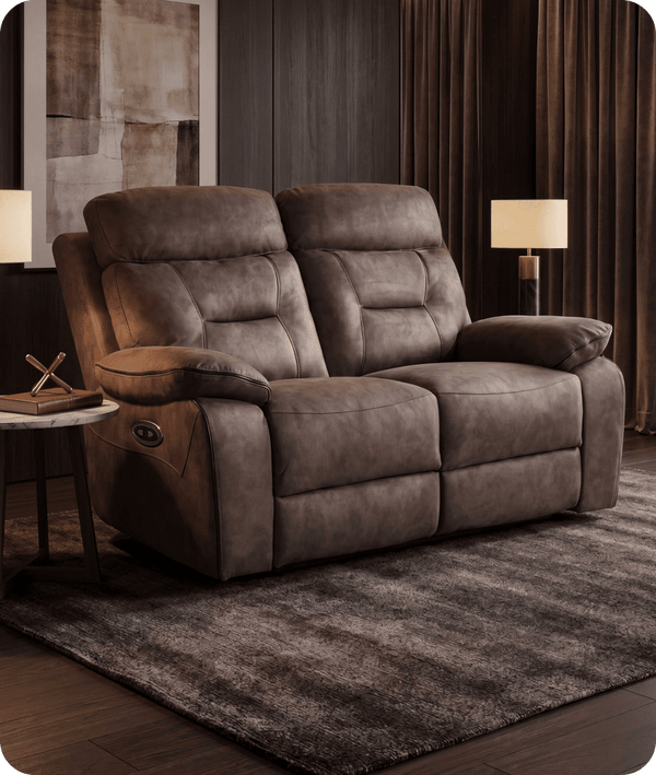 Nova Brown Leather 2 Seater Sofa