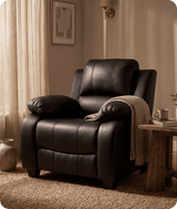 Veloura Black Leather Armchair