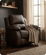 Veloura Brown Leather Armchair