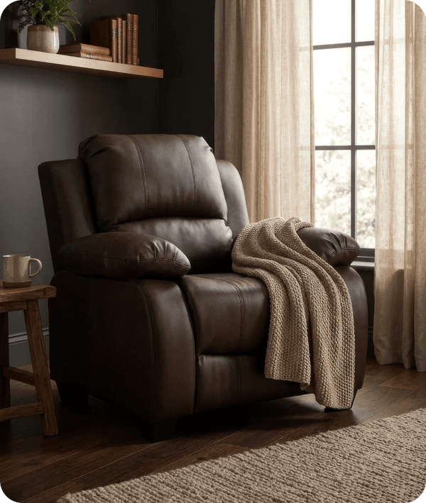 Veloura Brown Leather Armchair