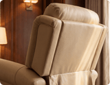 Cambridge Genuine Leather Cream Rise & Recline Mobility Chair