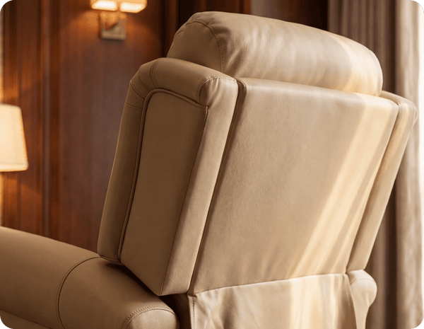 Cambridge Genuine Leather Cream Rise & Recline Mobility Chair
