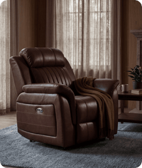 Martini Tan Leather Electric Recliner Armchair