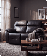 Milano Genuine Leather Grey Electric Power Recliner 2 Seater Sofa