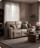 Milano Genuine Leather Light Grey Electric Power Recliner 3 Seater Sofa