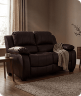 Veloura Brown Leather 2 Seater Sofa