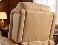 Derby Genuine Leather Cream Rise & Recline Mobility Chair
