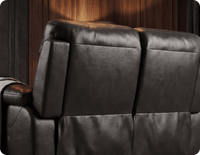 Torino Genuine Leather Black  Electric Power Recliner 2 Seater