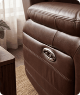 Martini Tan Leather Electric Recliner Armchair