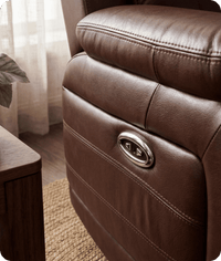 Martini Tan Leather Electric Recliner Armchair