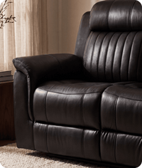 Martini Genuine Leather Black Electric Power Recliner 3 Seater Sofa