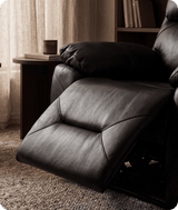 Milano Black Leather Electric Recliner Armchair