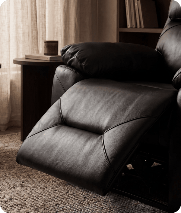 Milano Black Leather Electric Recliner Armchair