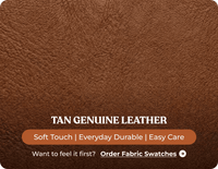 Leo Genuine Leather Tan Electric Power Recliner 3 Seater