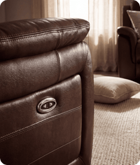 Martini Genuine Leather Tan Electric Power Recliner 2 Seater Sofa