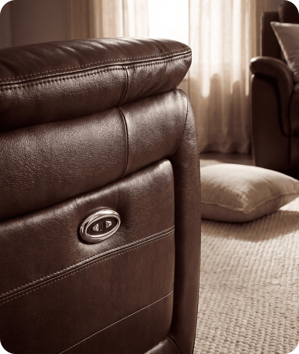 Martini Genuine Leather Tan Electric Power Recliner 2 Seater Sofa