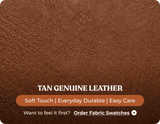 Leo Genuine Leather Tan Electric Power Recliner 2 Seater Sofa