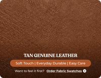 Leo Genuine Leather Tan Electric Power Recliner 2 Seater Sofa