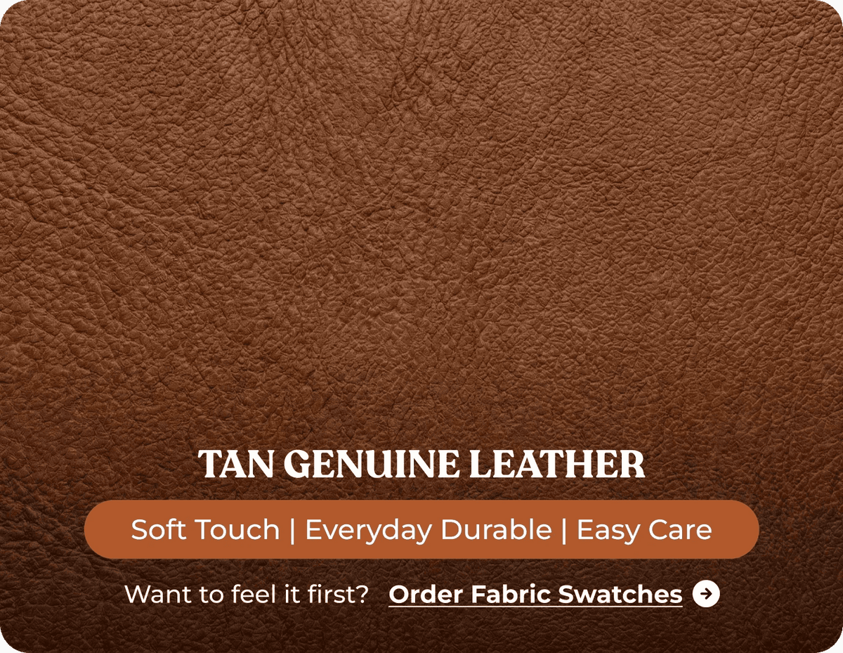 Leo Genuine Leather Tan Electric Power Recliner 2 Seater Sofa