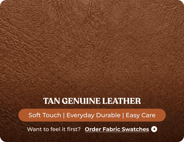 Leo Genuine Leather Tan Electric Power Recliner 2 Seater Sofa