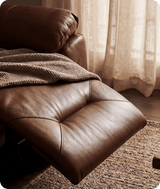 Milano Genuine Leather Tan Electric Power Recliner 2 Seater