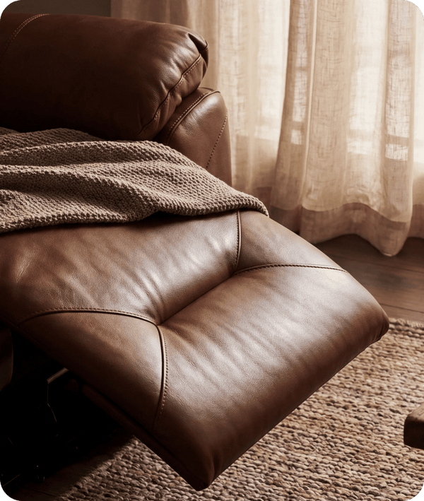 Milano Genuine Leather Tan Electric Power Recliner 2 Seater