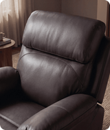 Milano Grey Leather Power Recliner Armchair