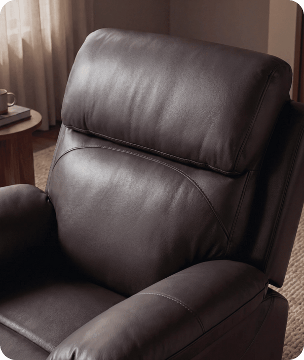 Milano Grey Leather Power Recliner Armchair