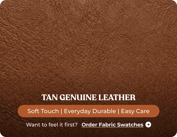 Leo Genuine Leather Tan Electric Power Recliner 2 Seater