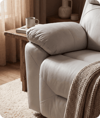 Milano Genuine Leather Light Grey Electric Power Recliner Armchair